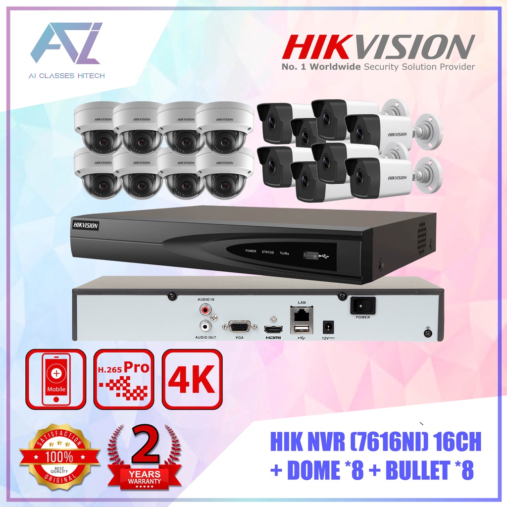 Hikvision DS-7616NI-Q2 16 Channel 4K NVR IP CCTV Network Video Recorder ...