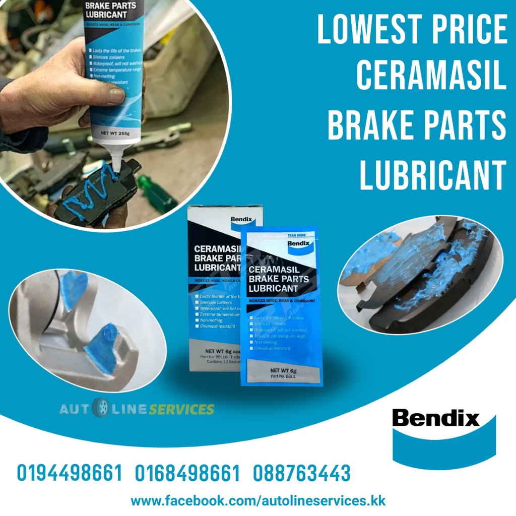 [6 gram pack] Bendix Brake Lubricant, Rubber Grease, brek gris, Bendix