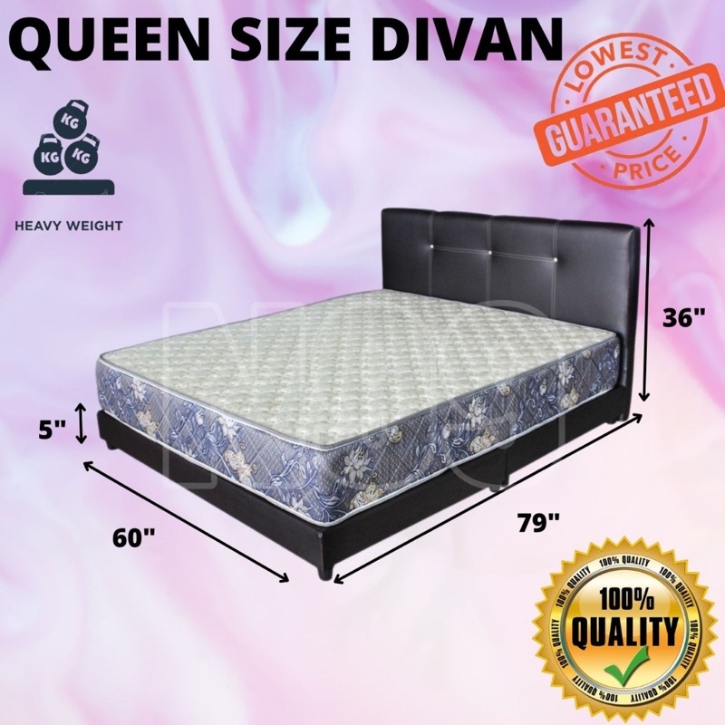 Queen Size Divan Queen Bed Frame Katil Queen Bedding Living Furniture Shopee Malaysia 
