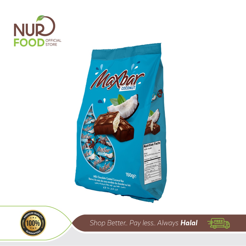Maxbar Mini Bar Coconut Chocolate (142g) - (Bar Coklat Mini Maxbar ...