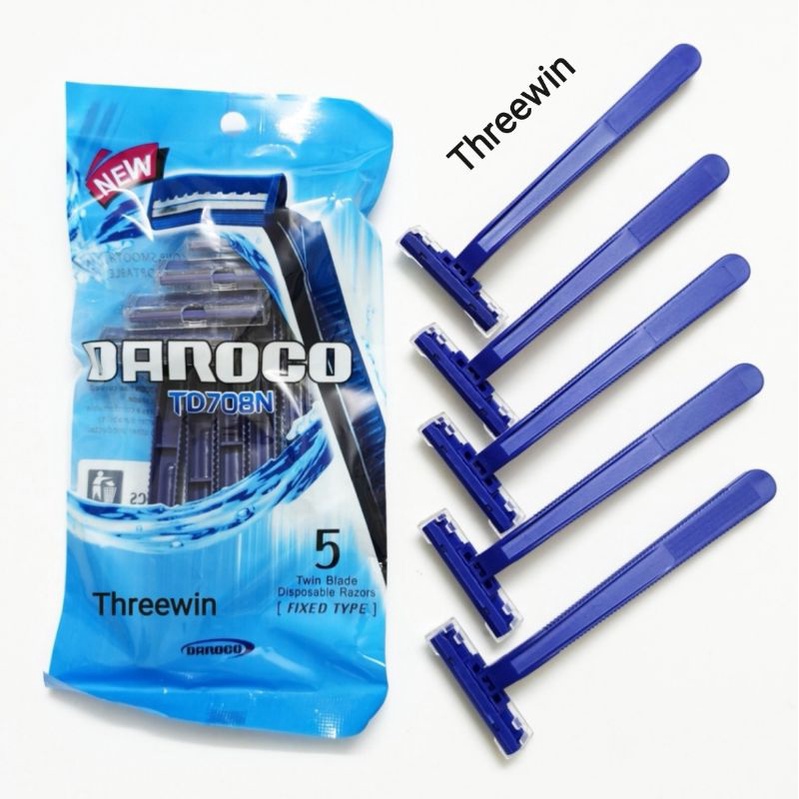 ZR3810 5Pcs Disposable Razors With Twin Blade Shavers{1Pack} | Shopee ...