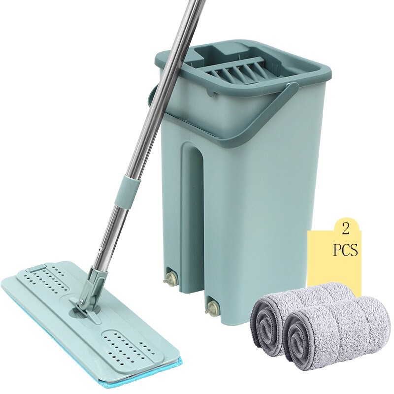 *Malaysia Ready Stock* New Mop Self-Wash And Squeeze Dry Flat Mop With ...