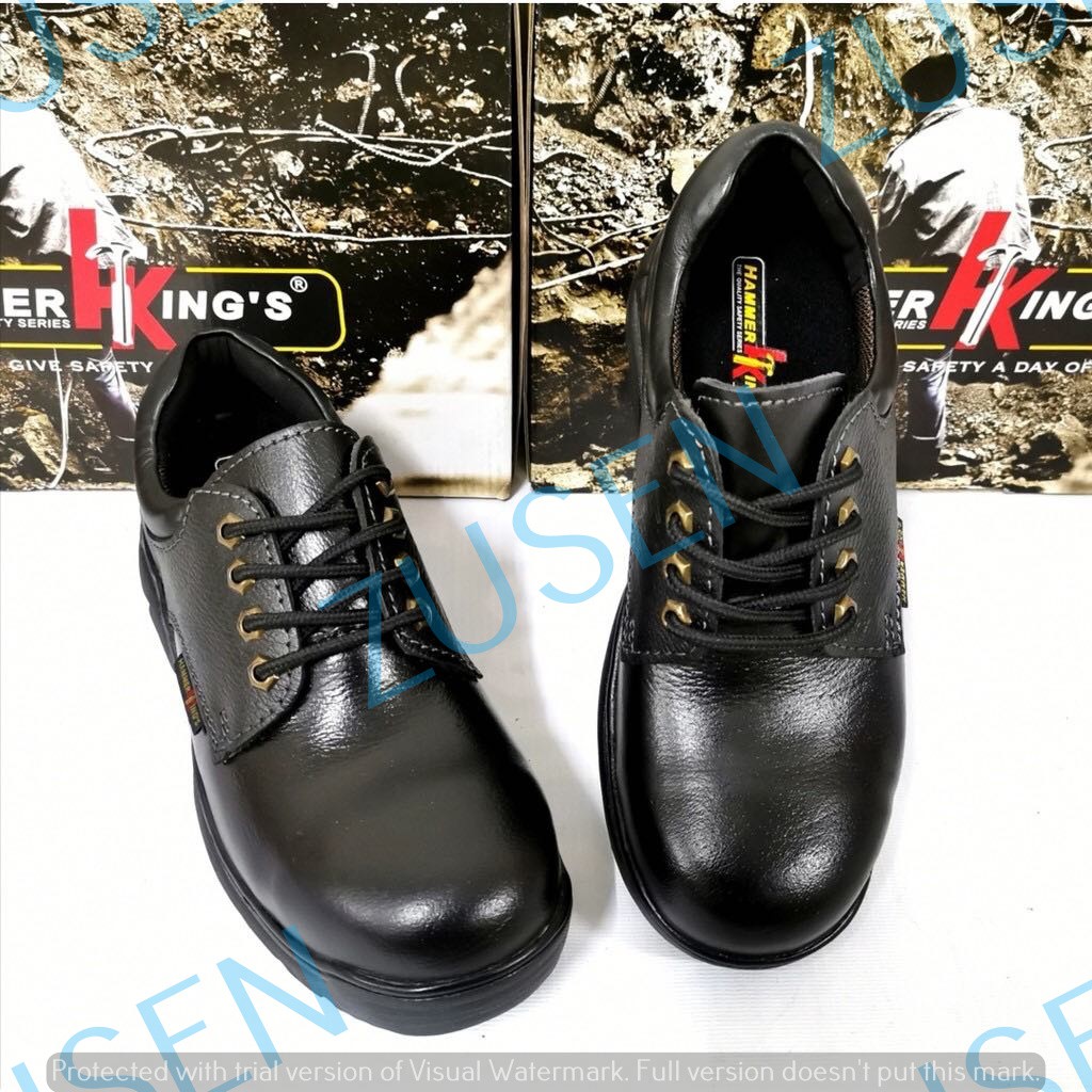Hammer King Safety Shoes Standard Low Cut Shoes Laced Model 13008 Black Shopee Malaysia