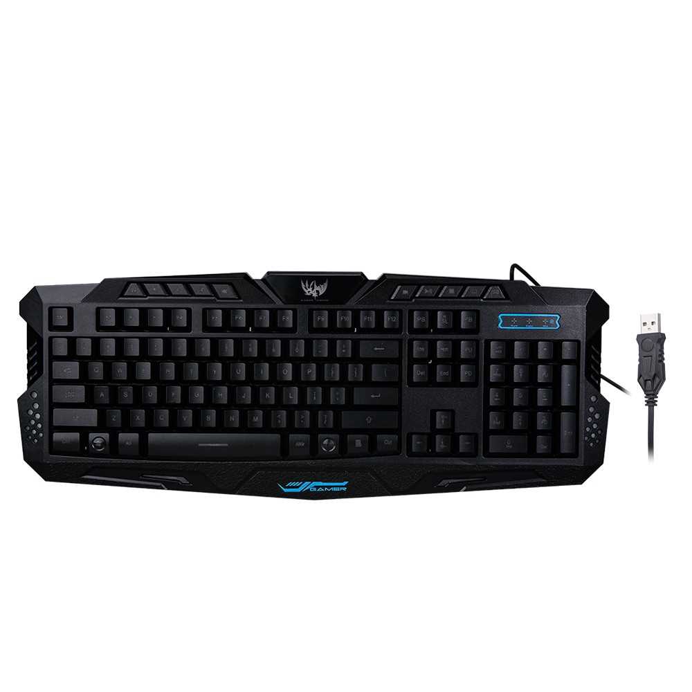 Gaming Keyboard Waterproof Characters Keyboard USB Wired 3-Level ...