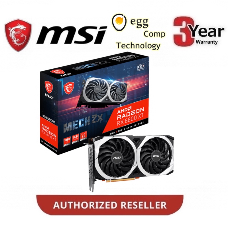 MSI RADEON RX6600XT MECH 2X 8GB GDDR6 RX 6600 XT | Shopee Malaysia