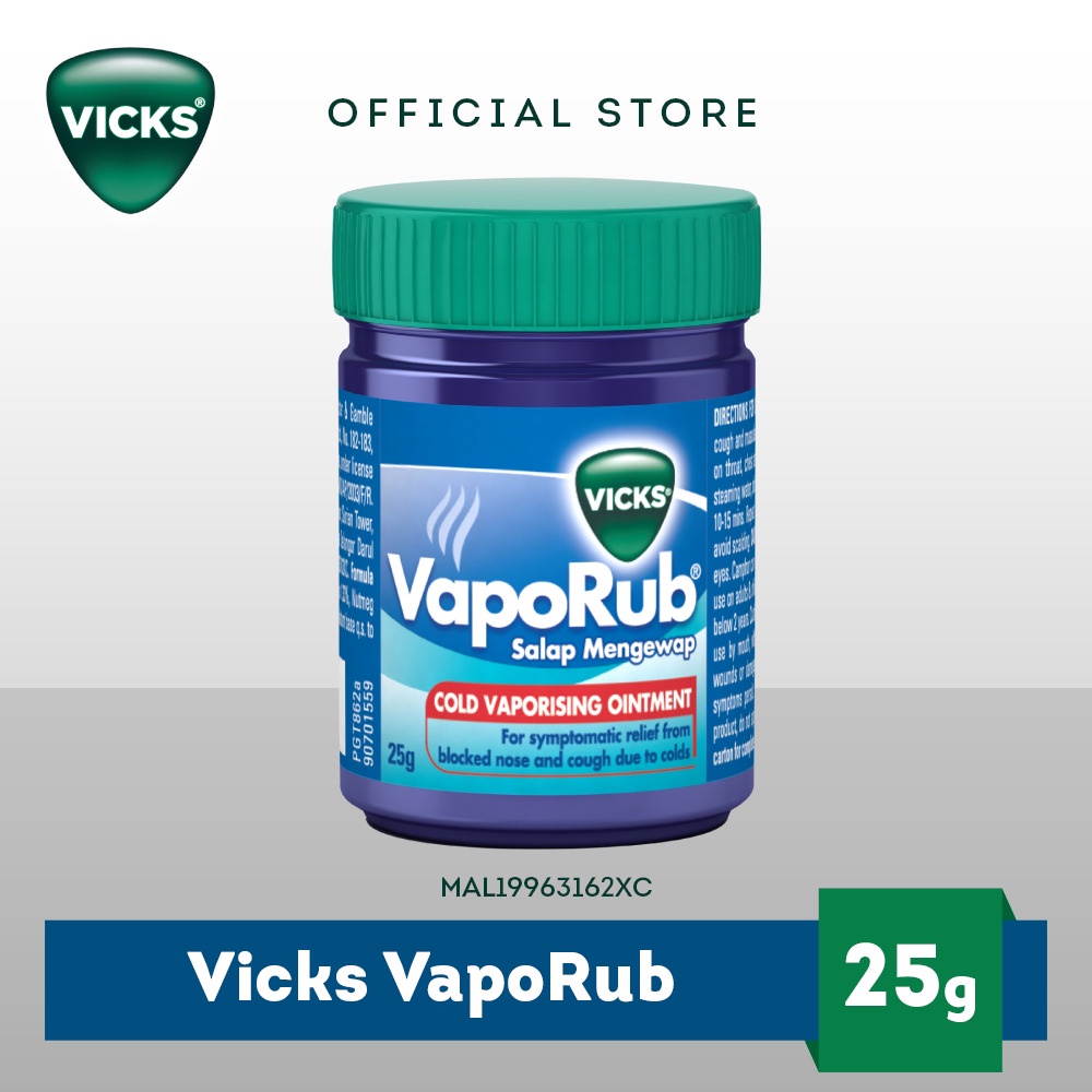 VICKS VAPORUB COLD VAPORIZING OINTMENT 25G | Shopee Malaysia