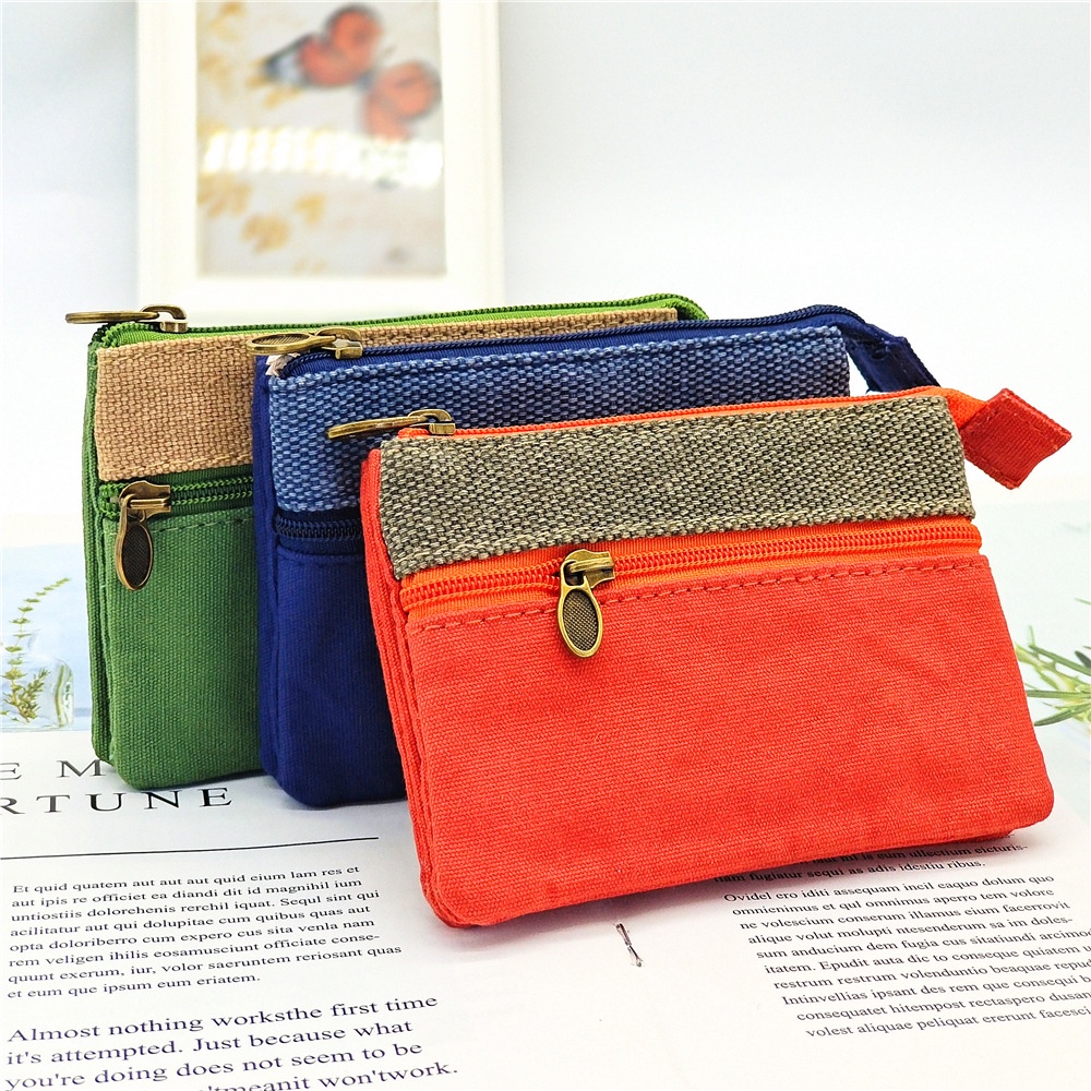 Simple Style Clutch Small Cloth Bag Mini Canvas Small Bag Coin Purse