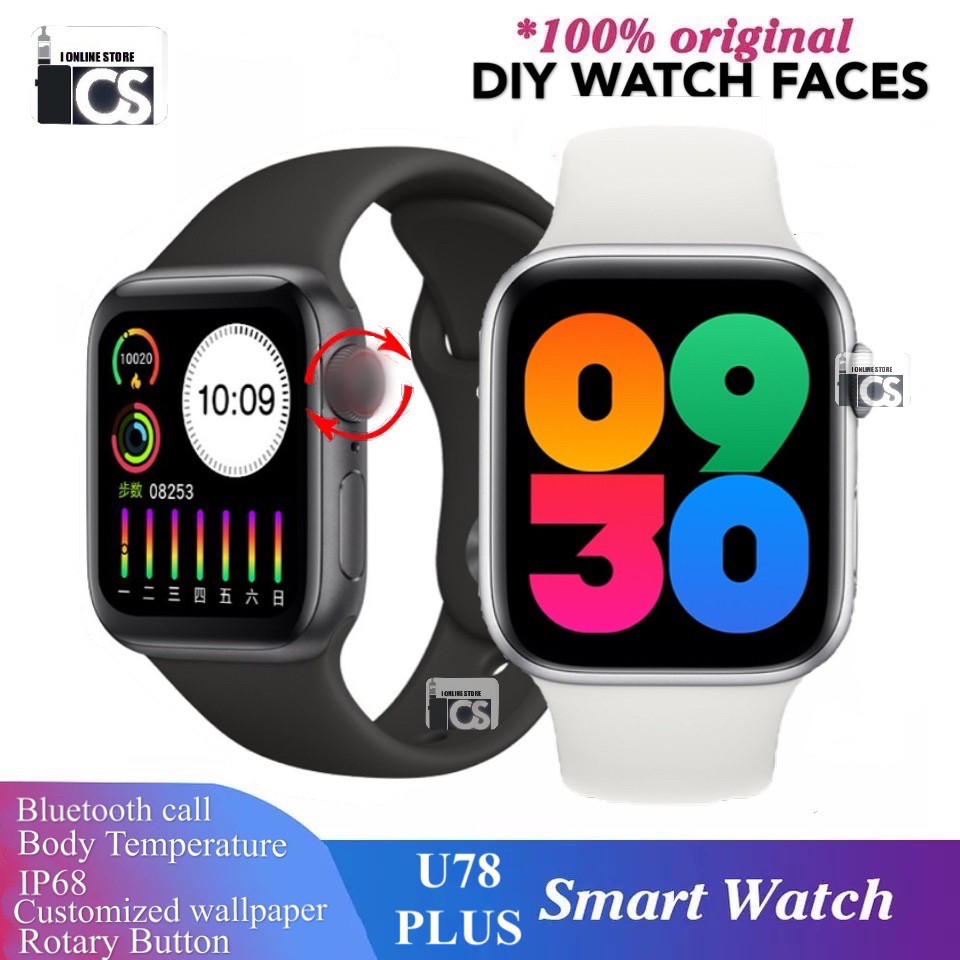 LOCAL STOCK U78 Plus Smartwatch DIY Wallpaper Bluetooth Call