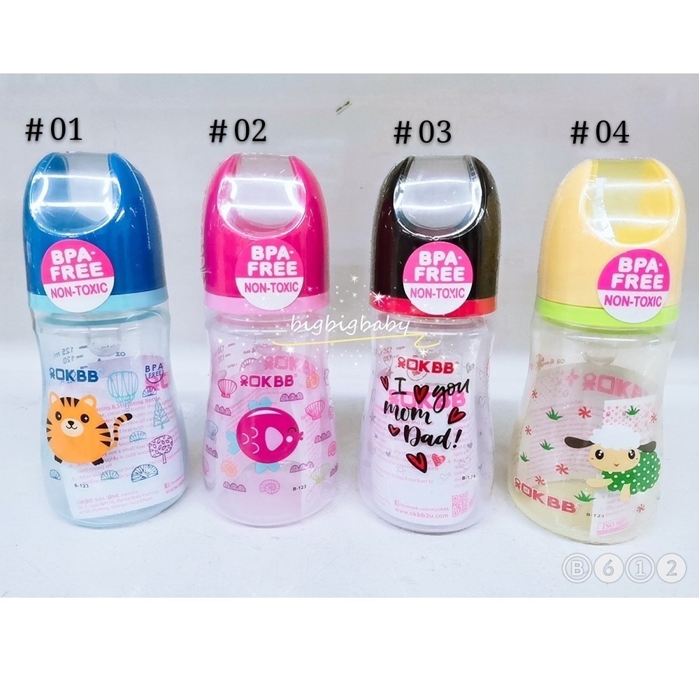 OKBB Standard Neck Feeding Bottle 4oz /125ml With Cap | Shopee Malaysia