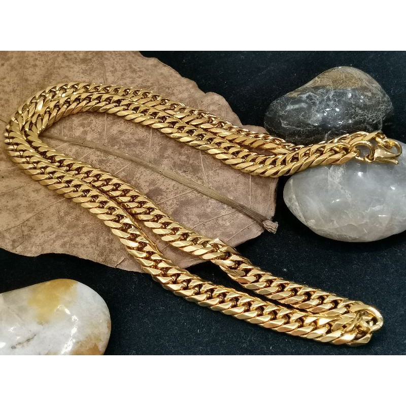 8mm gold plated cuban deals link chain