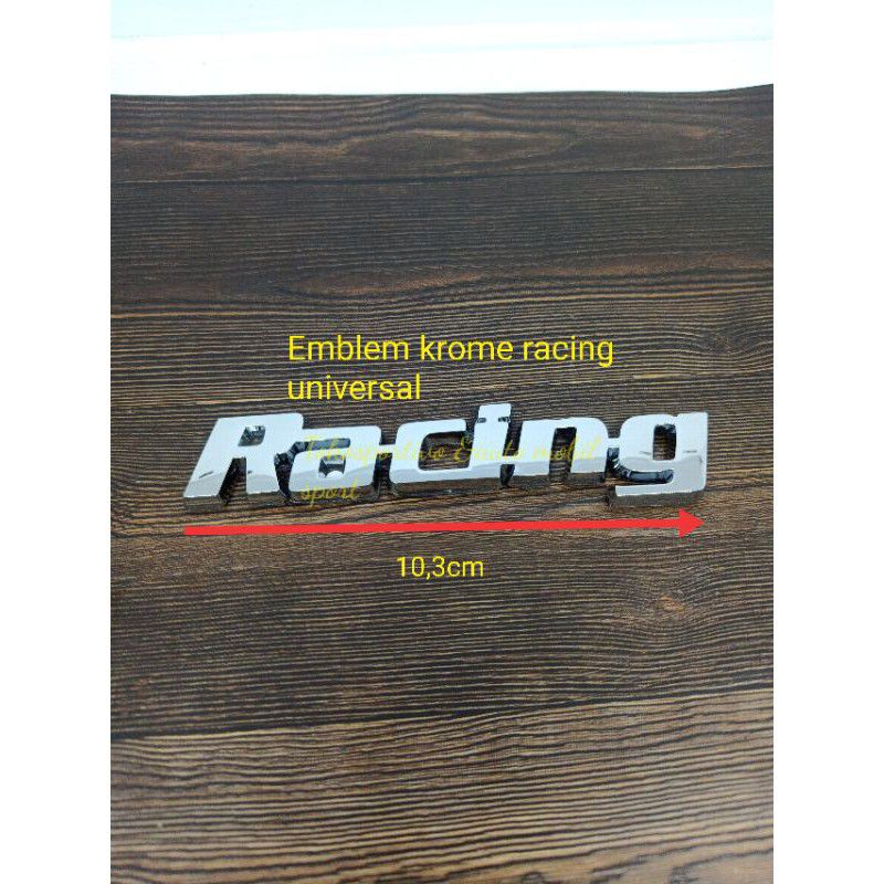 Emblem logo Sticker Lettering Chrome racing Emblem All Cars | Shopee ...