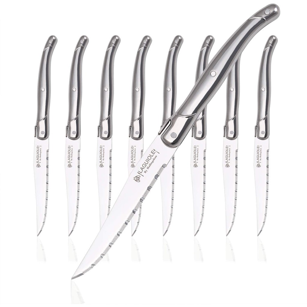 Laguiole by Hailingshan Steak knives Serrated Edge Sharp Light Premium