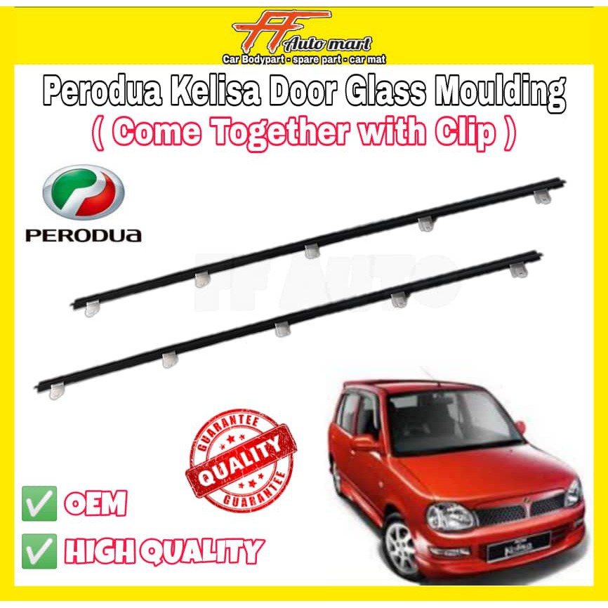 PERODUA KELISA DOOR GLASS MOULDING OUTER / GETAH CERMIN PINTU LUAR