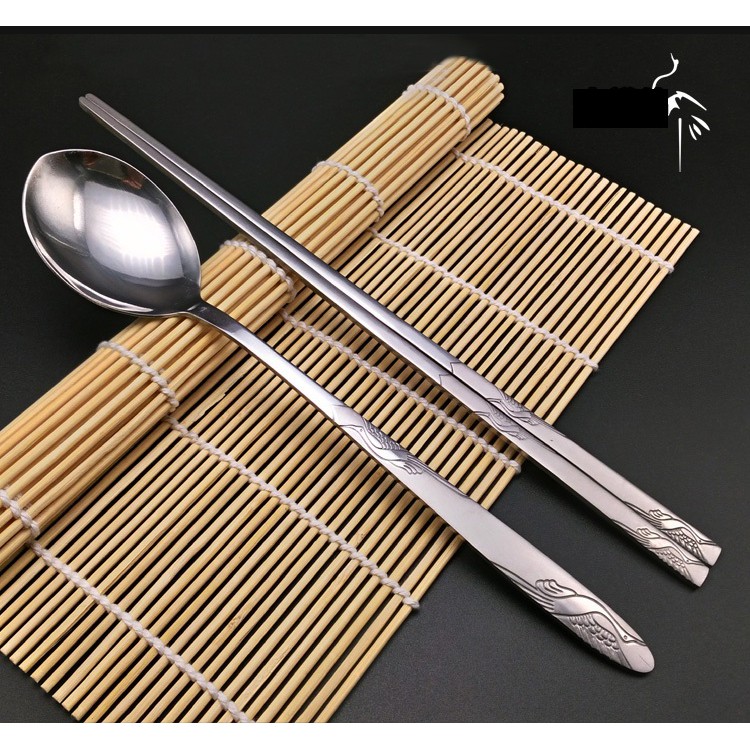 [🇲🇾 READY STOCK]🌈Set sudu chopstick Korea/Korean stainless steel spoon