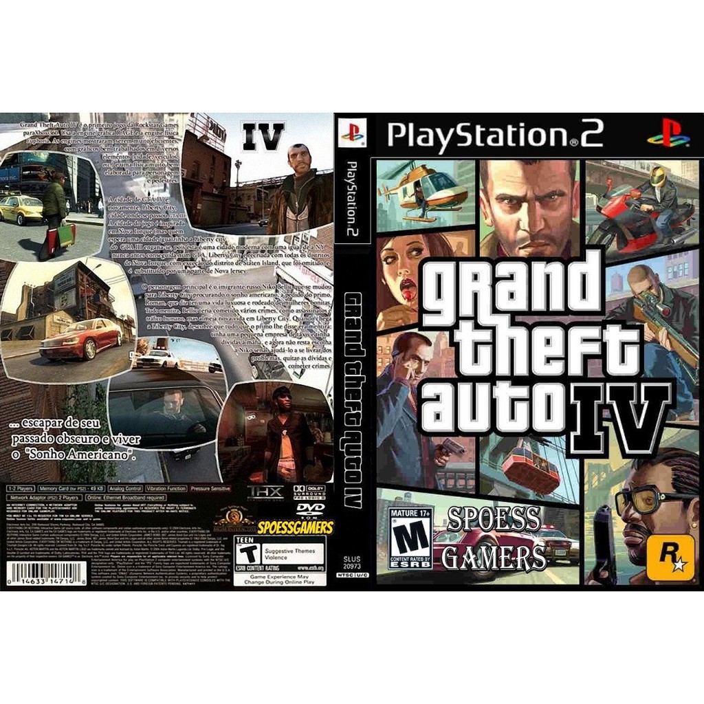Ps2 Games Collection Grand Theft Auto IV Shopee Malaysia