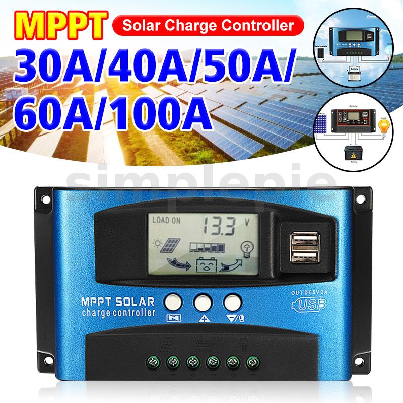 MPPT Solar Panels Battery Charge Controller 30/40/50/60/100A | Shopee ...