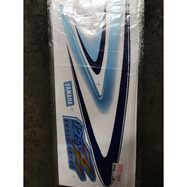 YAMAHA Y125 Y125ZR Body Sticker Stripe SABIT Biru Laut | Shopee Malaysia