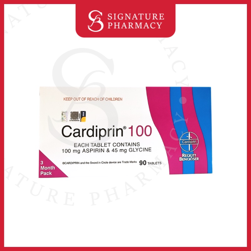 RECKITT BENCKISER CARDIPRIN LOW DOSE ASPIRIN 100mg blood thinner cair