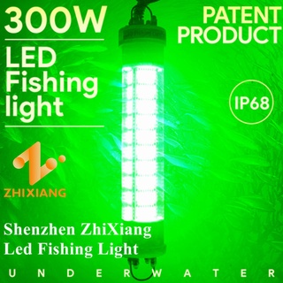 DC12V 200W 300W 400W 900W IP68 LED Green Underwater Fishing Light Squid  Fish Lamp