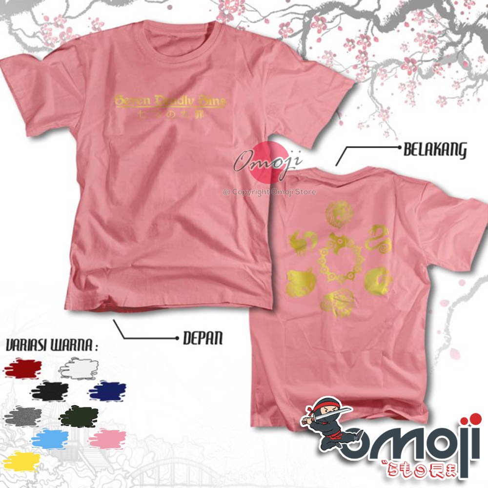 Anime T-Shirt Seven Deadly Sins Nanatsu no Taizai Tshirt Premium ...