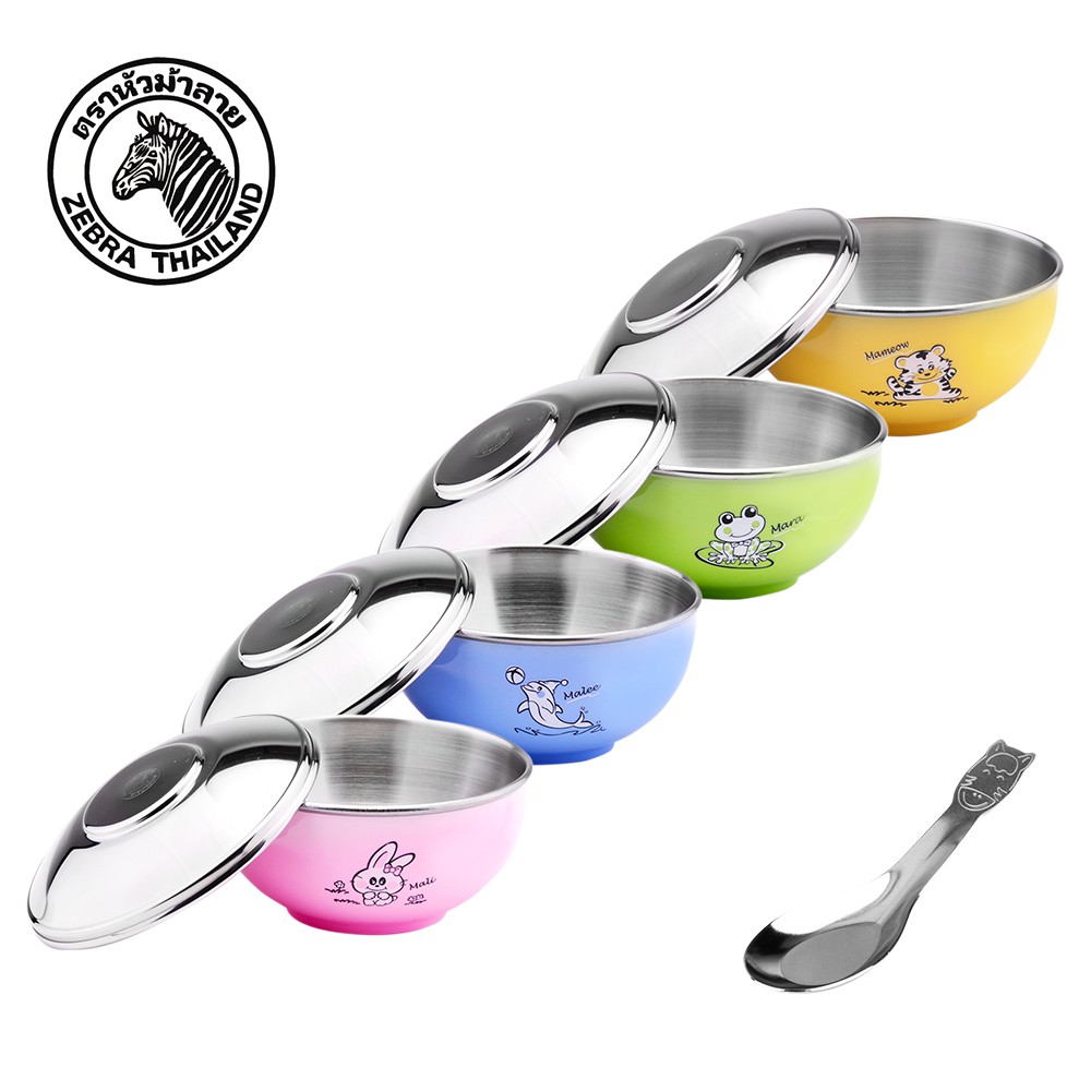 [ZEBRA ZEBRA Brand] 304 Stainless Steel ST Lid Children's BowlWith