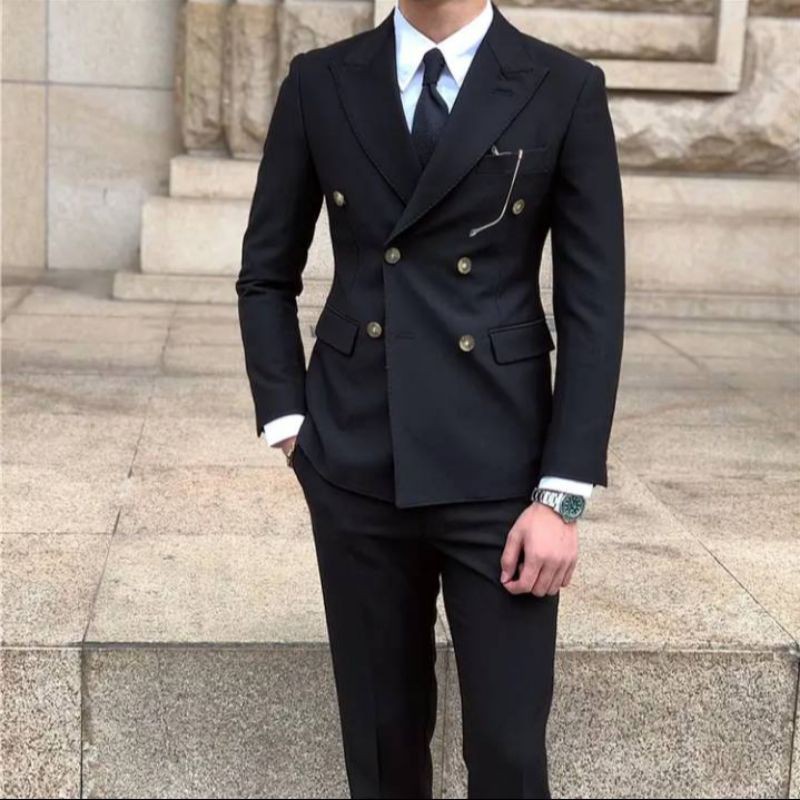 Casual double breasted on sale suit