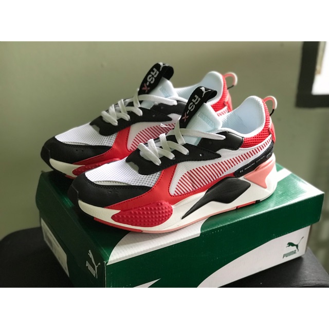 Puma rsx black sale and red