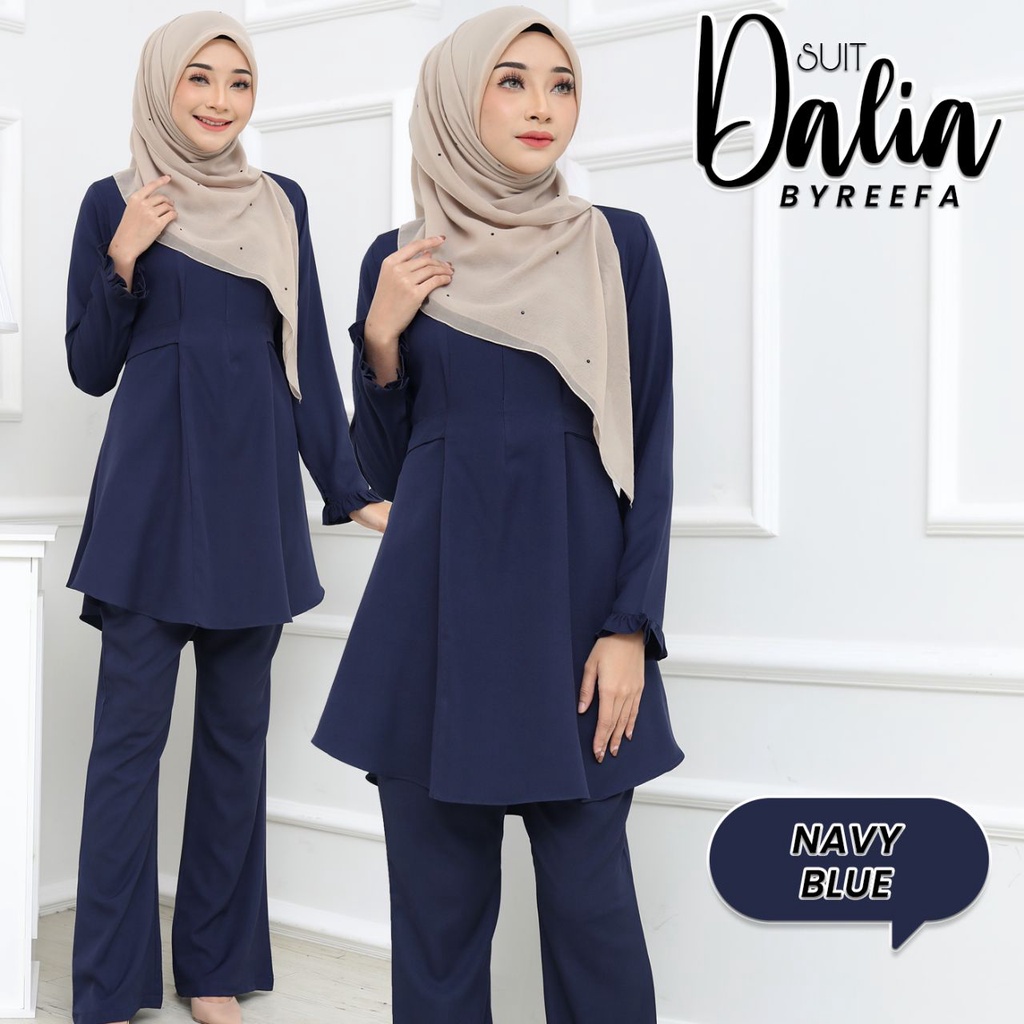 Suit Berpoket Blouse Bertali Nursing & Wudhu Friendly - ByReefa (XS ...