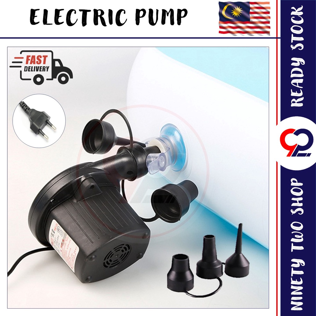 Portable Electric Air Inflation Pump Inflate Deflate Swimming Pool Bed Mattress Inflatable Car 5459