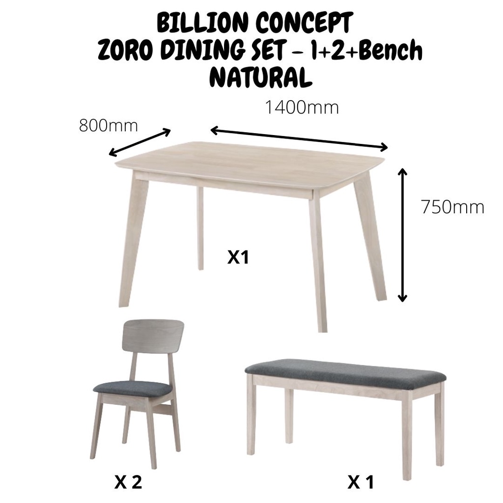 4 seater 2024 table size