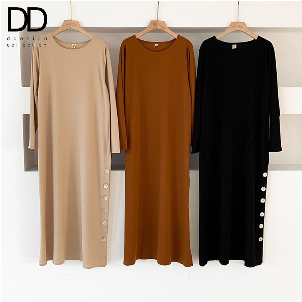 DD 🇲🇾 Long Dress Ethic Ware 🌹Monochrome dress casual dress🌹[ready stock ...