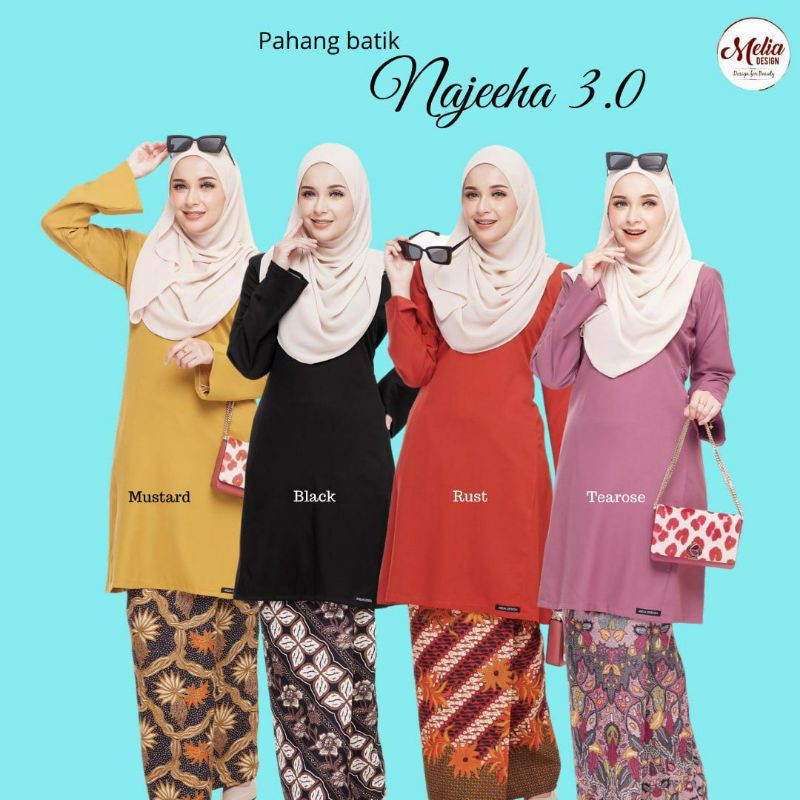 Melia 💥 Kurung Pahang Najeeha 3 0 New Design Baju Kurung Pahang