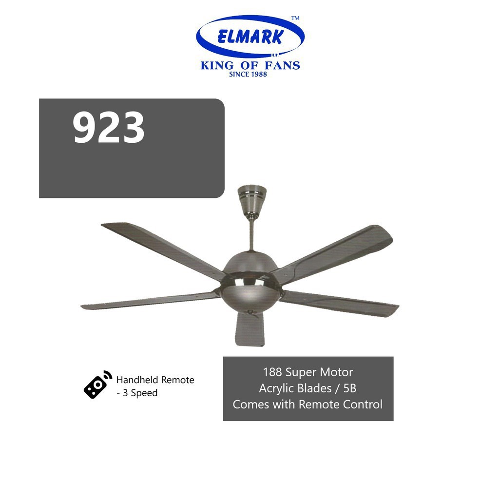 ELMARK EL923 (BLACK) 54 inches Remote Control Ceiling Fan AC Motor 5