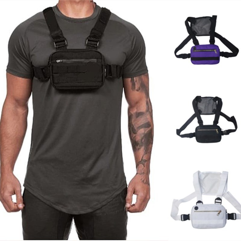 Tactical Bag Pocket Chest Harness Chest Front Pack Pouch Vest Rig Carry