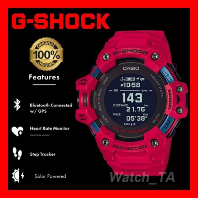 ORIGINAL GSHOCK GBD-H1000-4 G-SQUAD GBD-H1000 SENSORS Bluetooth