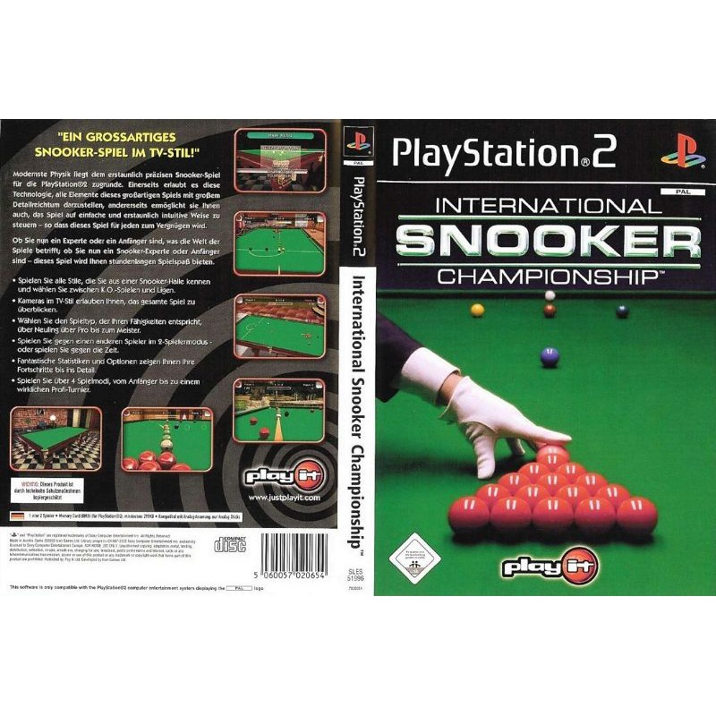 PS2 CD GAMES International Snooker Championship Shopee Malaysia