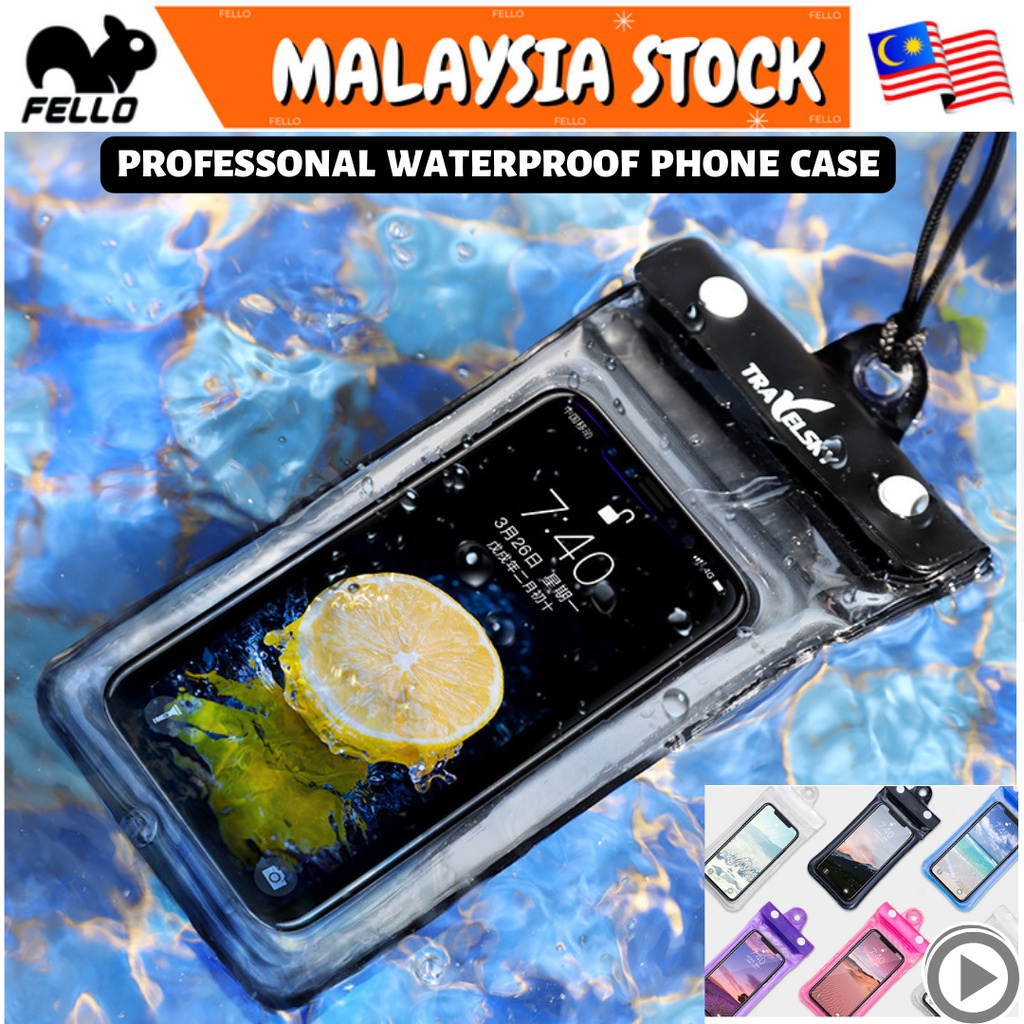 🇲🇾Phone Bag Smartphone Swimming Diving Bag Case Waterproof Phone Cover ...