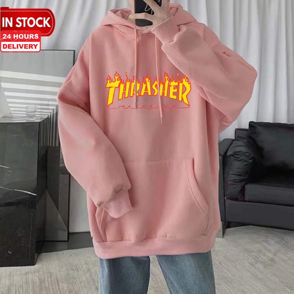 Ready Stock Thrasher Hoodie Long Sleeve Hoodie Man Hoodie Women Men Clothes Baju Hoodie Thrasher Hoodies Shopee Malaysia