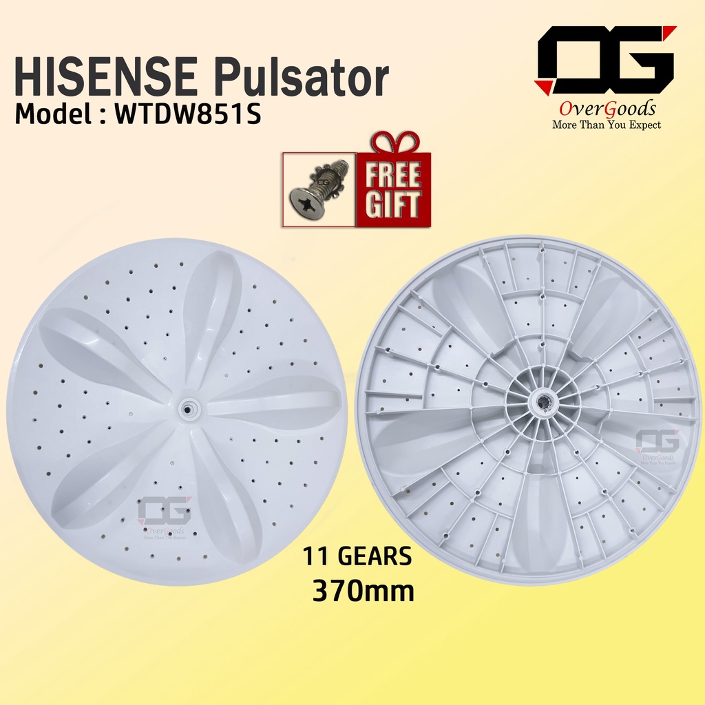 HISENSE PULSATOR WASHING MACHINE Size BESAR 370mm | Shopee Malaysia