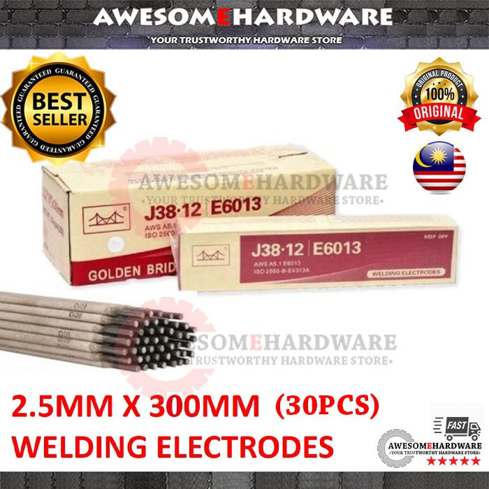 (30PCS) 12# 2.5MM GOLDEN BRIDGE E6013 WELDING ROD WELDING ELECTRODES ...