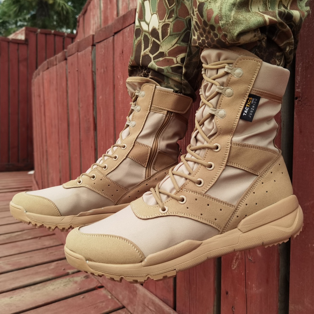 Summer Breathable Men's Combat Boots Tactical Boots Desert Combat Boots