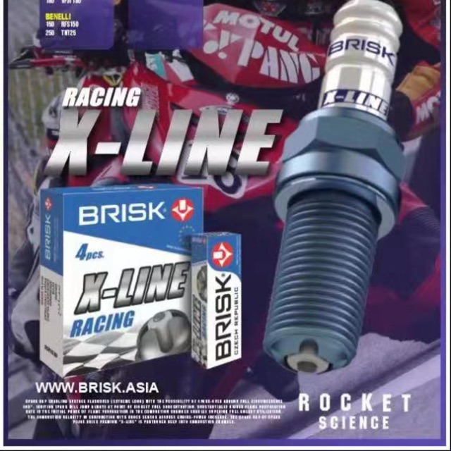 Brisk Spark Plug X Line Lc135 Y15ZR Fz150 R15 V3 NVX155 Nmax155 R25 ...