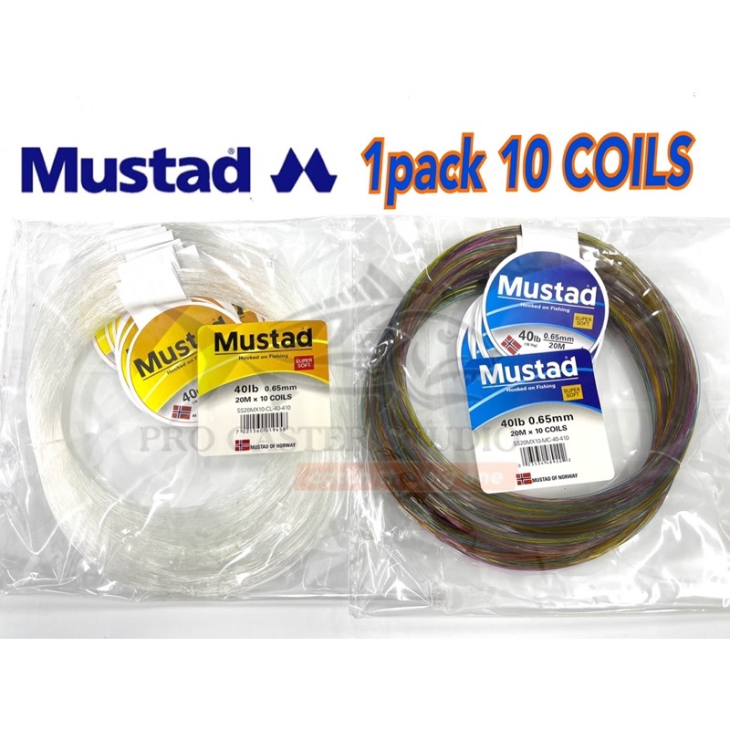 MUSTAD LEADER super soft quality 1 pack🔥🔥leader line fishing line tali ...