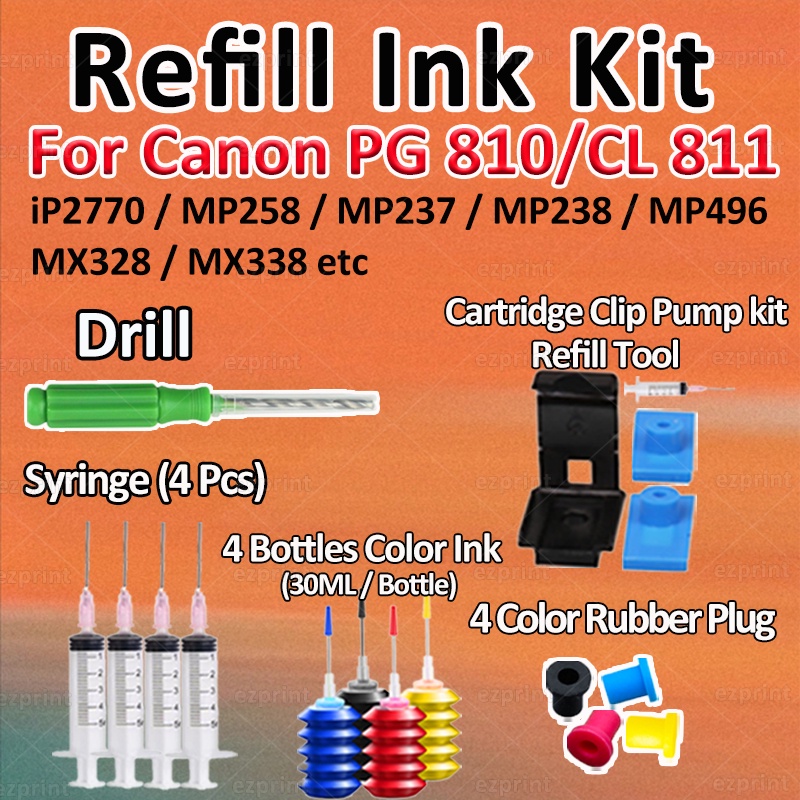 For Canon PG810 CL811 PG 810 CL 811 Refill Ink Tool for iP2770 MP258 ...