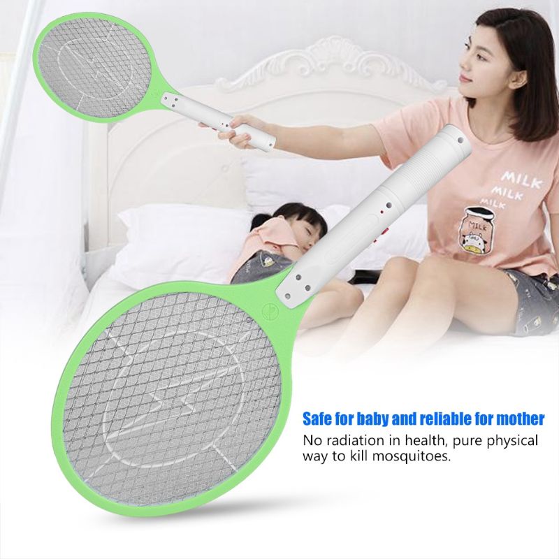 {READY STOCK}Rechargeable Electric Fly Mosquito Swatter Bug Zapper ...