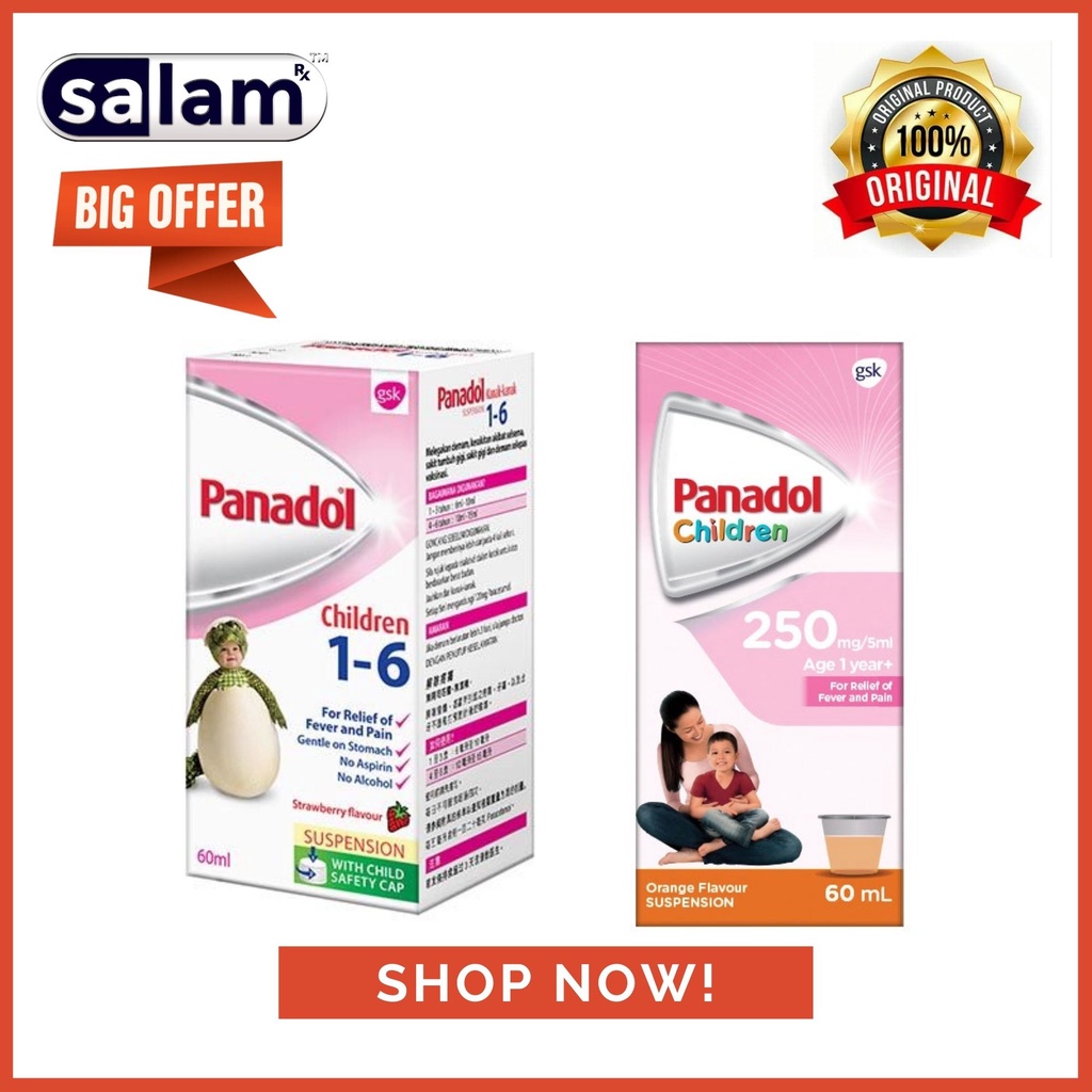 PANADOL SUSPENSION CHILDREN 1-6 YEARS (120MG/5ML) (STRAWBERRY) 60ML / 1 ...