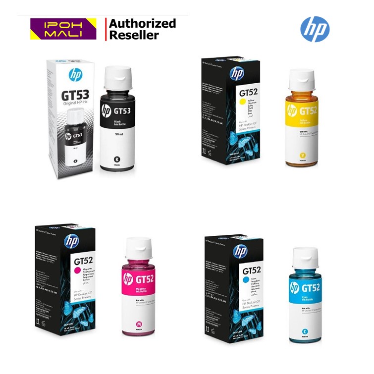 HP GT53 Black, GT52 Yellow, GT52 Magenta, GT52 Cyan Ink Refill Original ...
