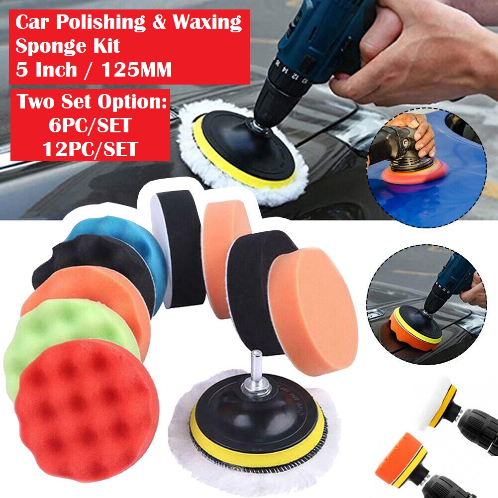 Car Polishing Pad Polisher Sponge Dish Wash Polish Buffer Waxing ...