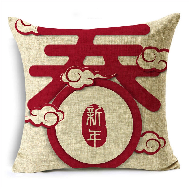 Creative 2024 Chinese New Year Pillowcase New Year Scene Festive   D902fef0a41253f61e1d9e6fa07f2251