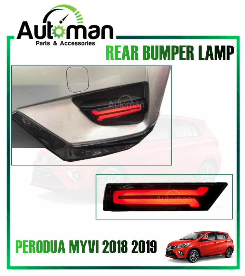 Perodua Myvi 2018 2019 Q5 CShape LED Rear Bumper Brake Lamp Warning